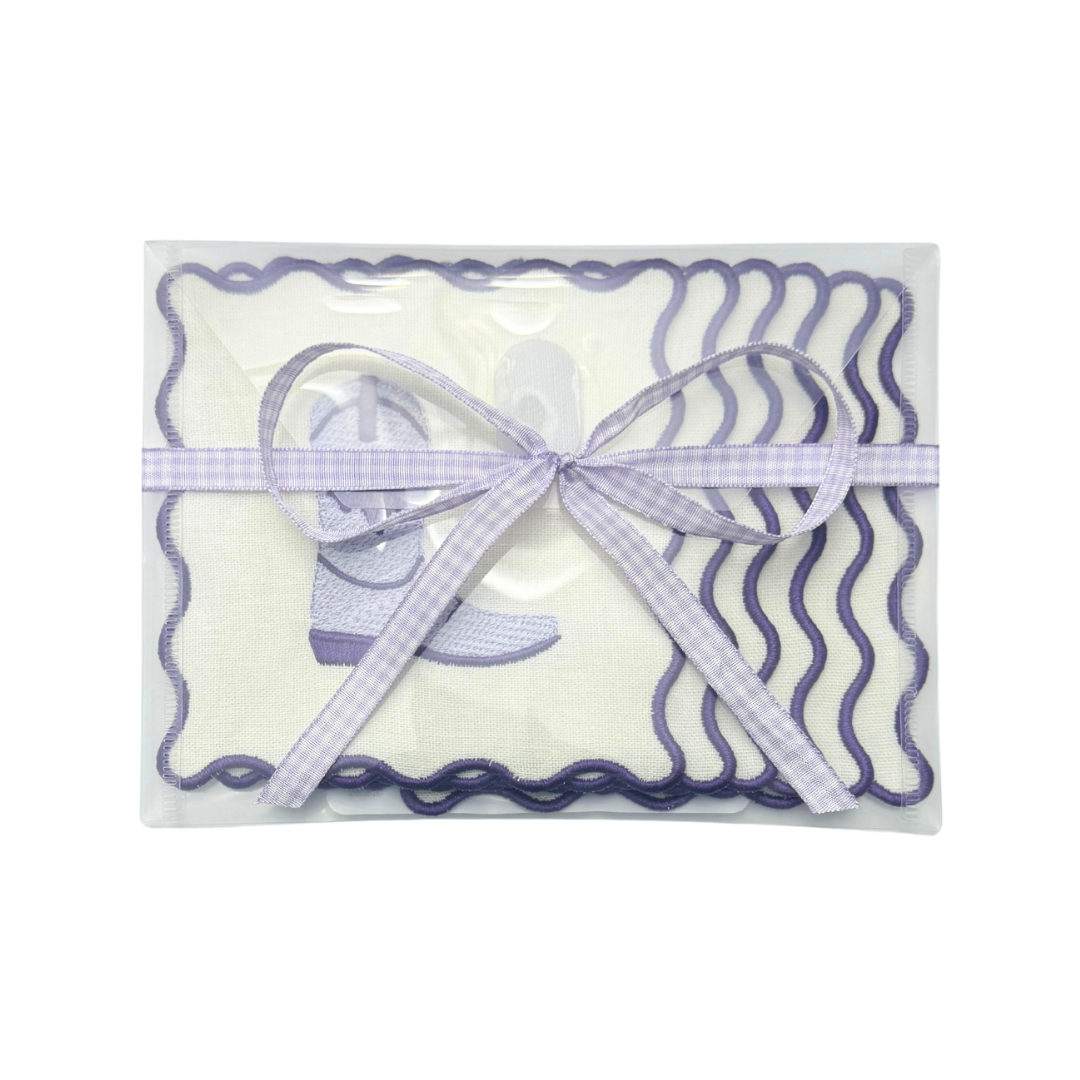Cowboy Boot Linen Cocktail Napkins