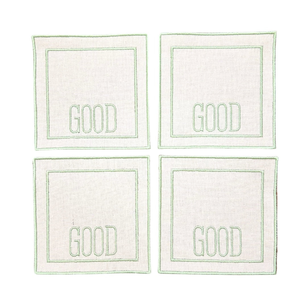 Personalized Linen Cocktail Napkins- Simple