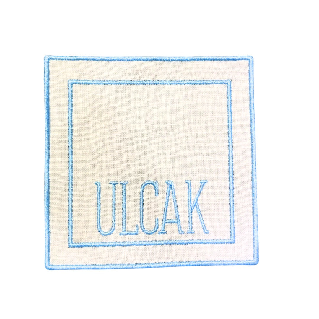 Personalized Linen Cocktail Napkins- Simple