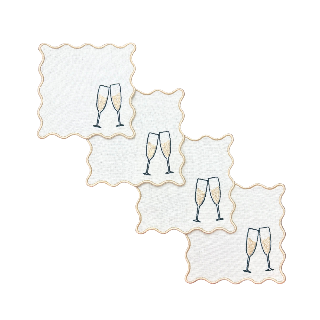 Champagne Linen Cocktail Napkins