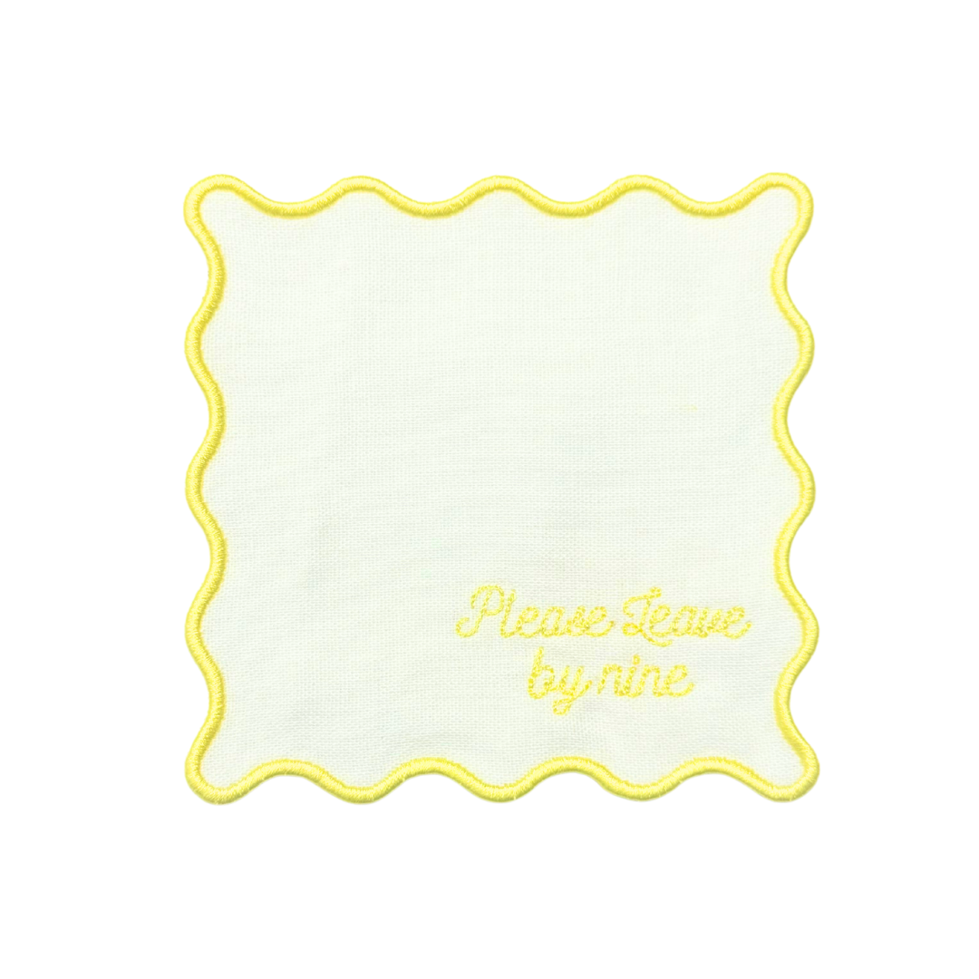 Please Leave By Nine Linen Cocktail Napkins