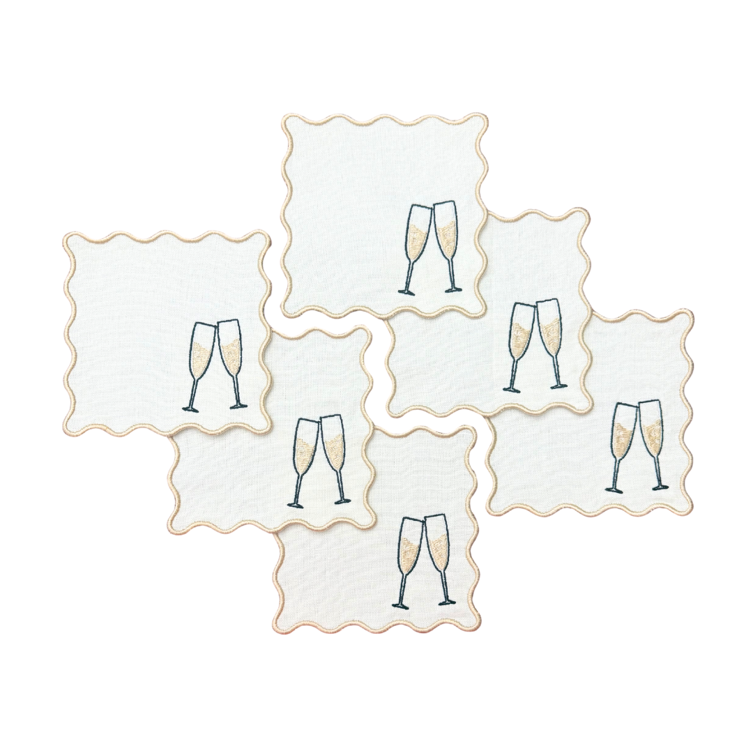 Champagne Linen Cocktail Napkins