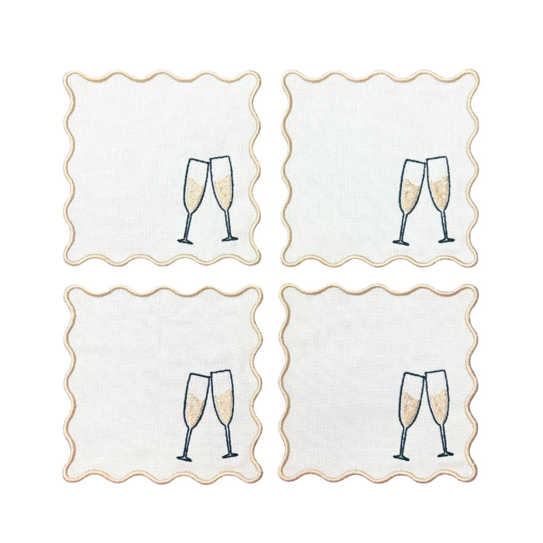 Champagne Linen Cocktail Napkins