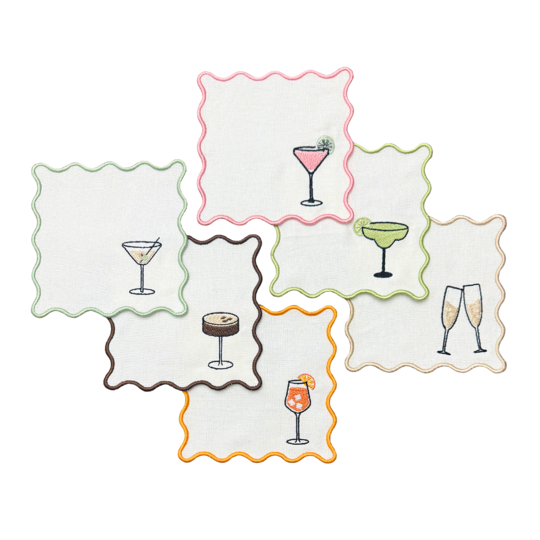 Happy Hour Linen Cocktail Napkin Collection