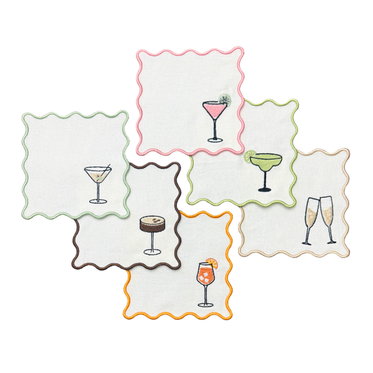 Happy Hour Linen Cocktail Napkin Collection