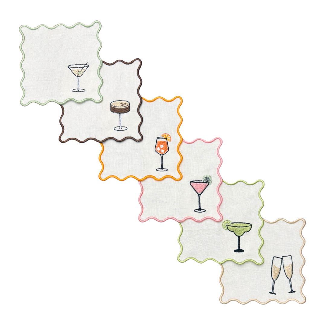 Happy Hour Linen Cocktail Napkin Collection