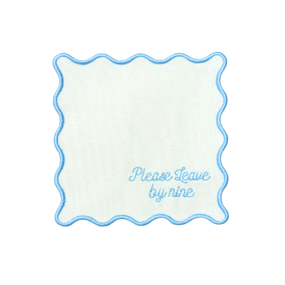 Please Leave By Nine Linen Cocktail Napkins