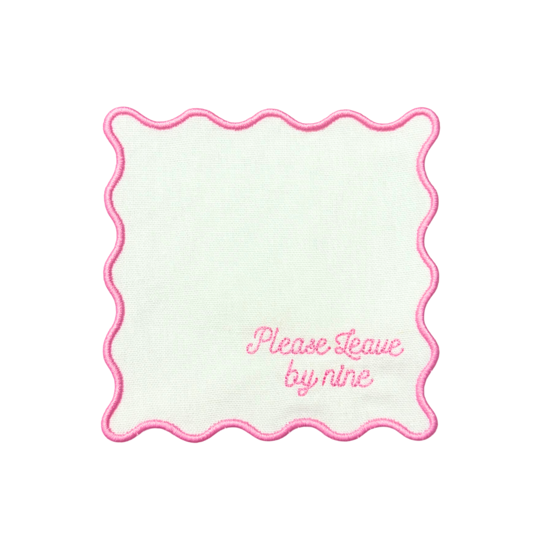 Please Leave By Nine Linen Cocktail Napkins
