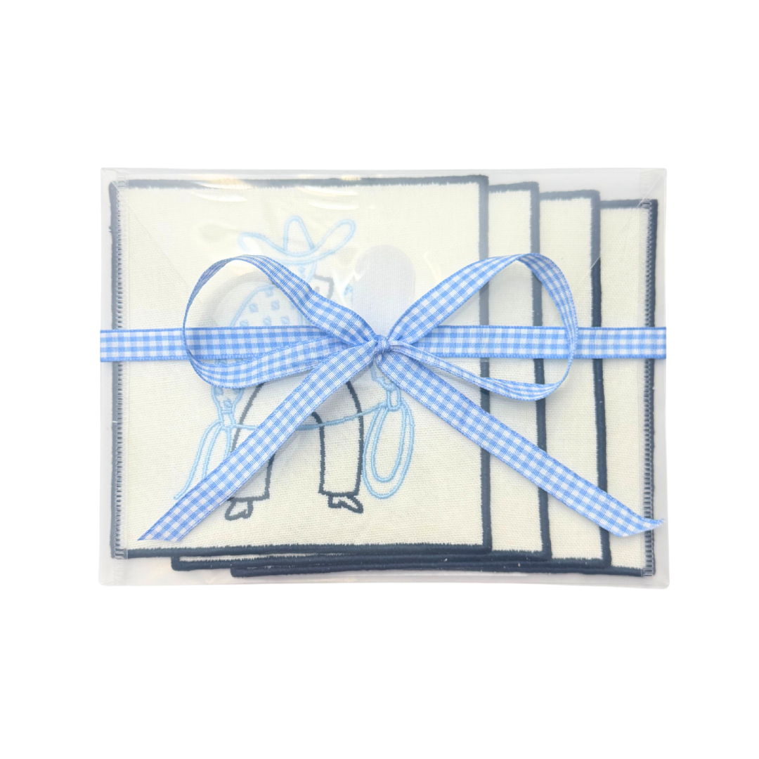 Cowboy Linen Cocktail Napkins