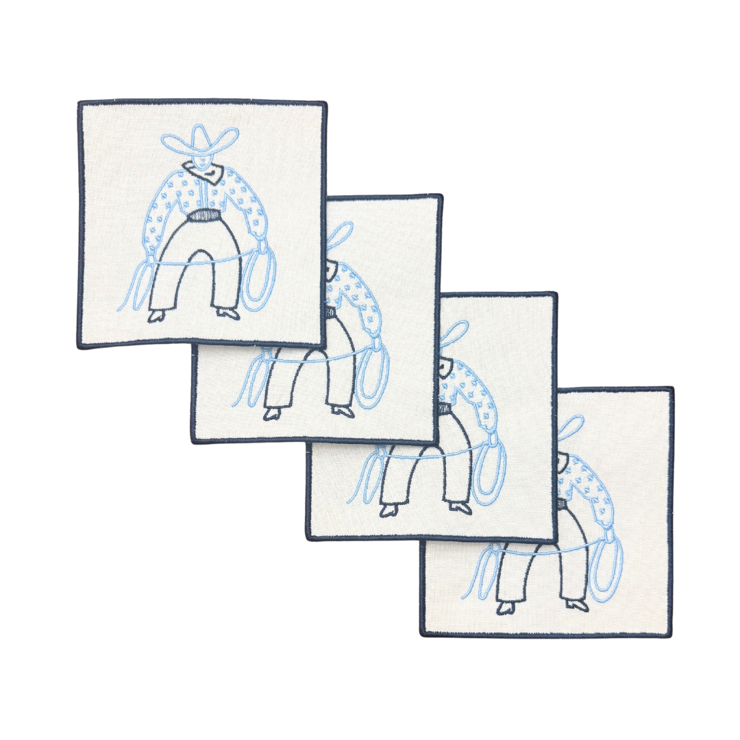 Cowboy Linen Cocktail Napkins