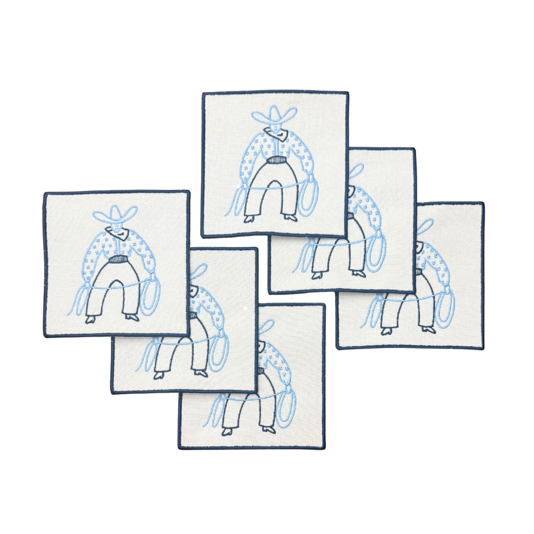 Cowboy Linen Cocktail Napkins