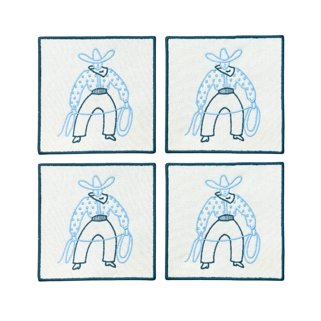 Cowboy Linen Cocktail Napkins