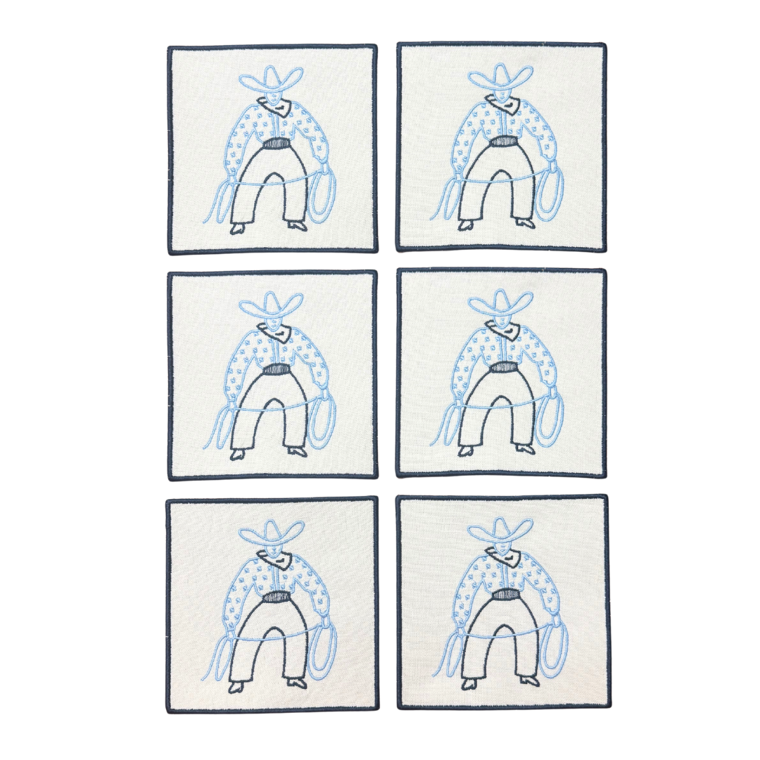 Cowboy Linen Cocktail Napkins