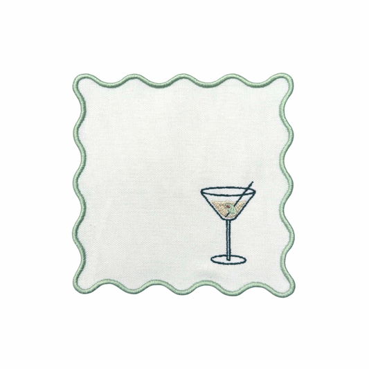 Dirty Martini Linen Cocktail Napkins