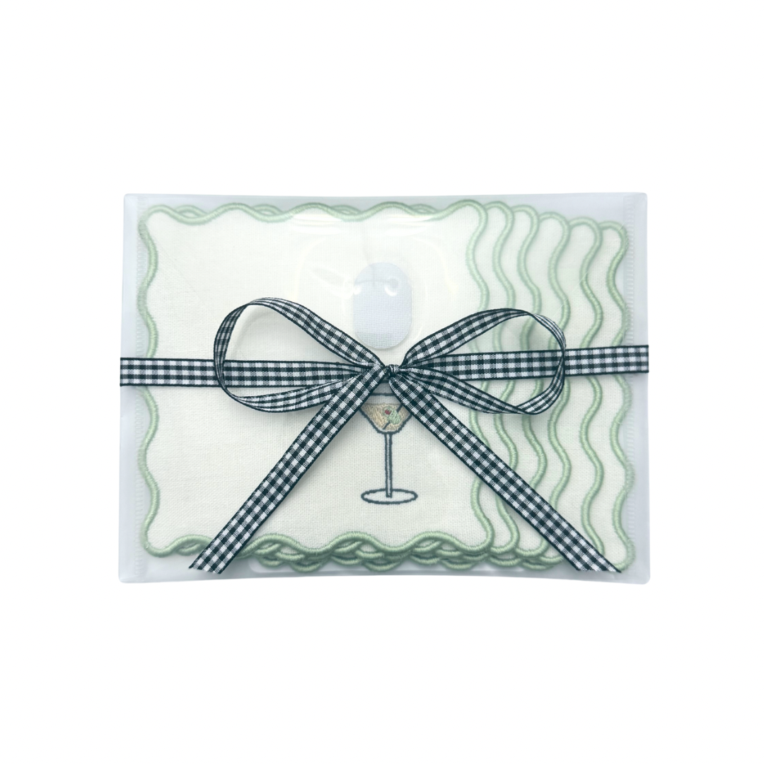 Dirty Martini Linen Cocktail Napkins
